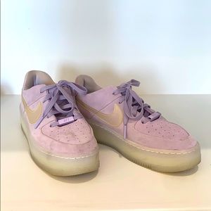 Nike Air Force 1s. Lavender color. Size 8.